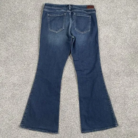 Hollister Low Rise Flare Vintage Stretch Womens Jeans Denim Dark Wash Size 14R - Picture 2 of 9